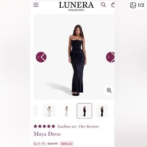 Elegant Black Strapless Dress